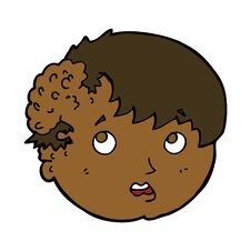 Free Cartoon Boy With Ugly Growth On Head Stock Photography - 257666842