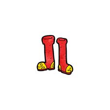 Cartoon Wellington Boots Stock Photo