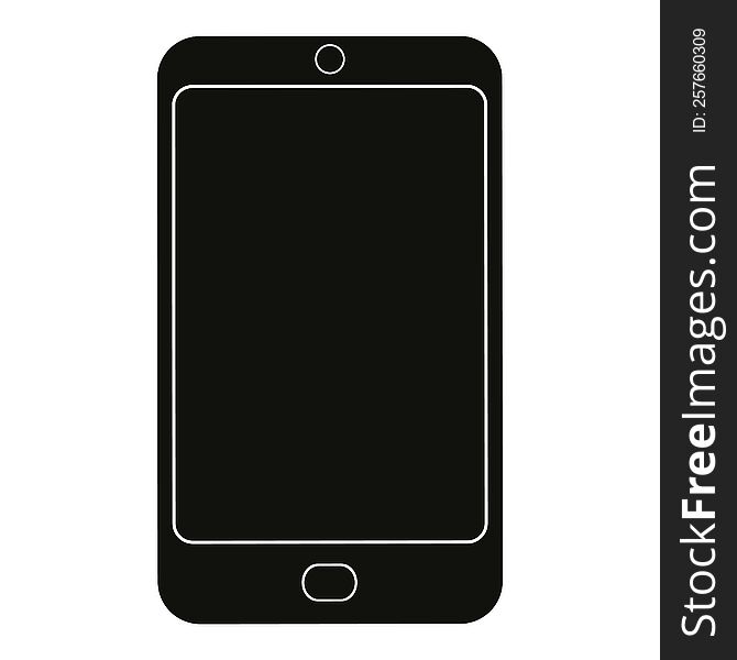 cell phone graphic vector illustration icon. cell phone graphic vector illustration icon