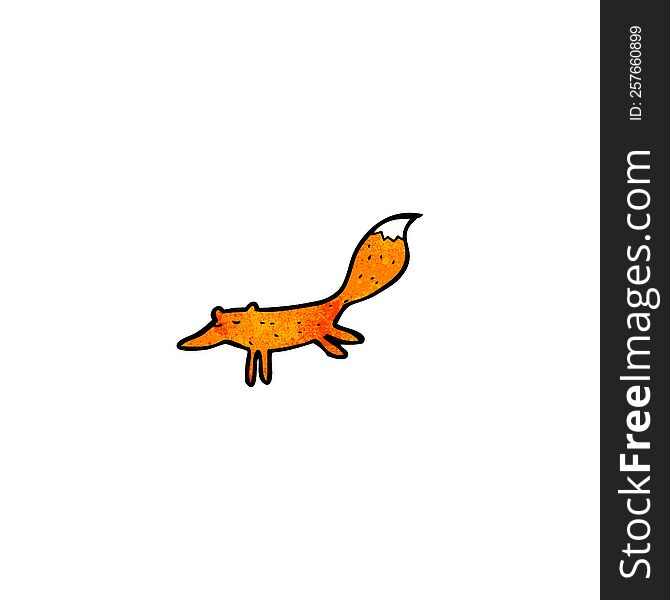 running fox cartoon