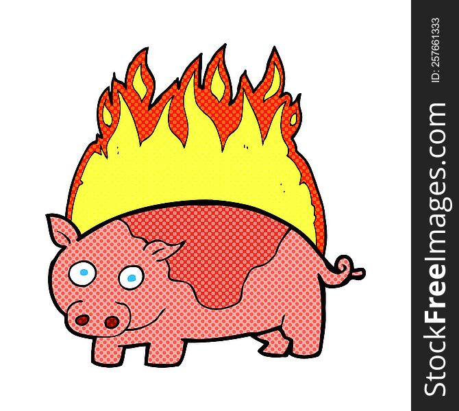 cartoon pig on fire cartoon. cartoon pig on fire cartoon