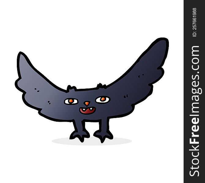 Cartoon Spooky Vampire Bat