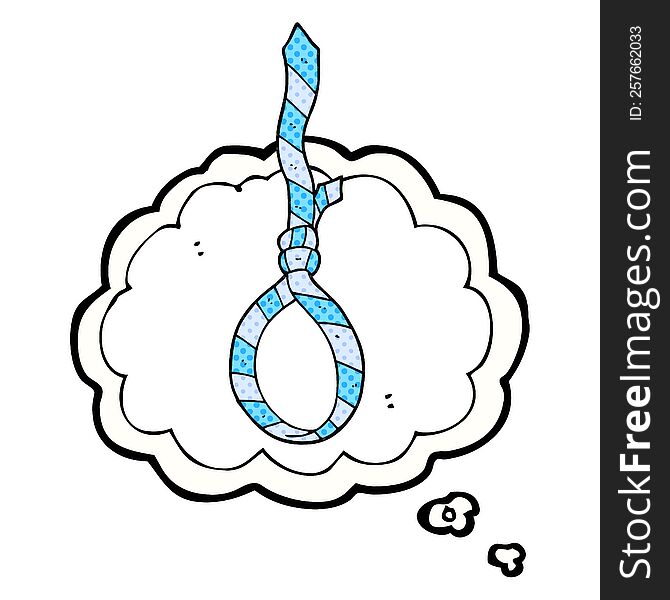 Thought Bubble Cartoon Work Tie Noose