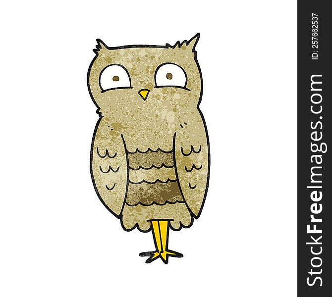 Textured Cartoon Owl