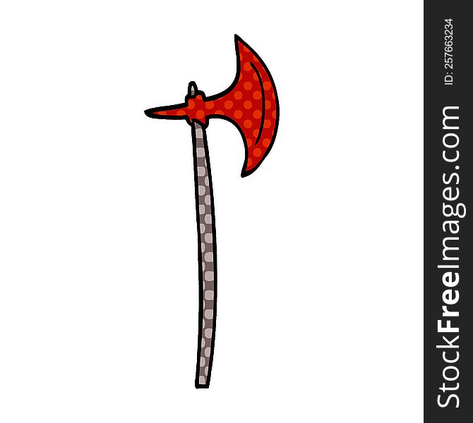 cartoon doodle axe