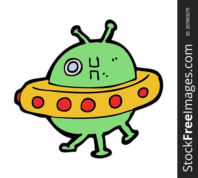 cartoon UFO