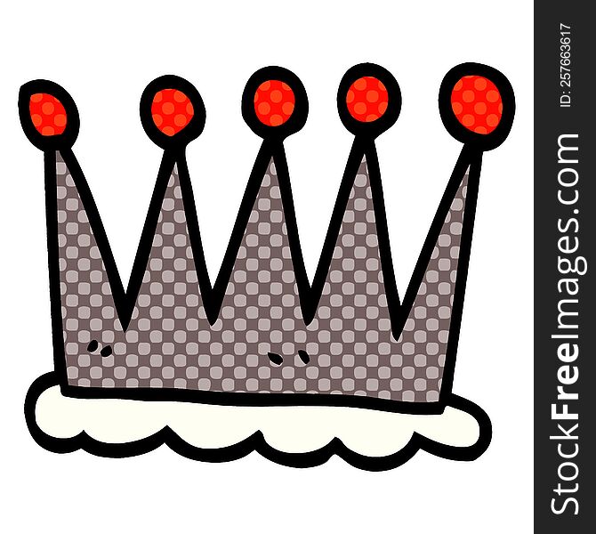 cartoon doodle crown symbol