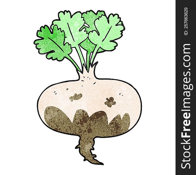 freehand drawn texture cartoon muddy turnip