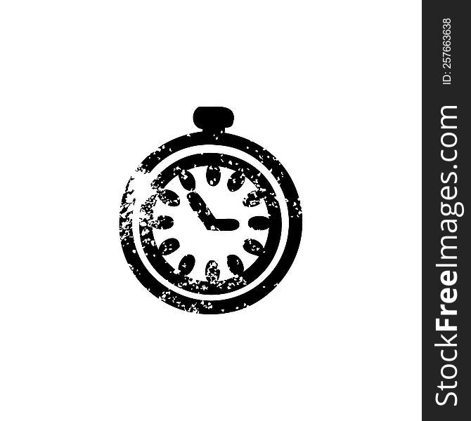 Stop Watch Distressed Icon
