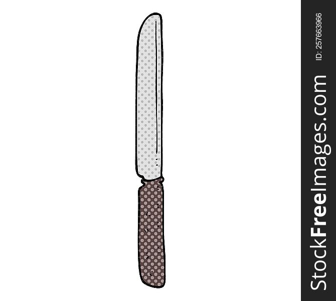 freehand drawn cartoon cutlery knife