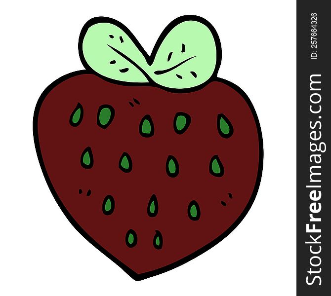 cartoon doodle strawberry fr