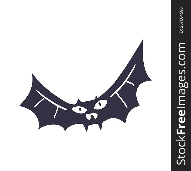 cartoon doodle bat