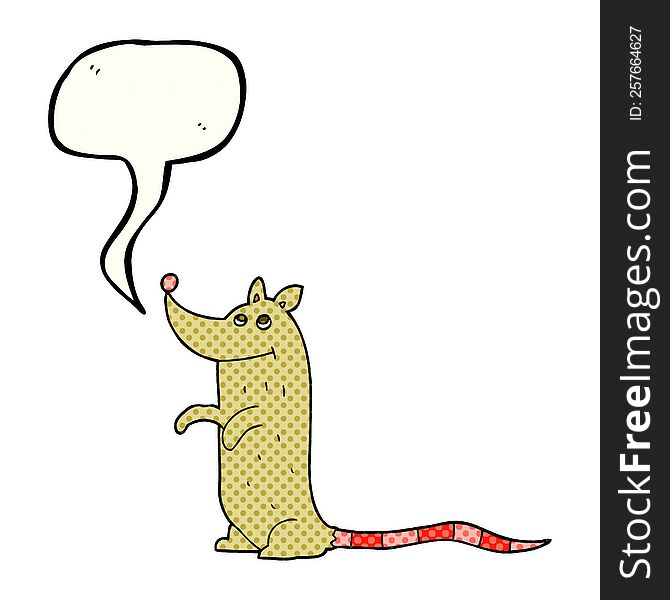 Comic Book Speech Bubble Cartoon Rat
