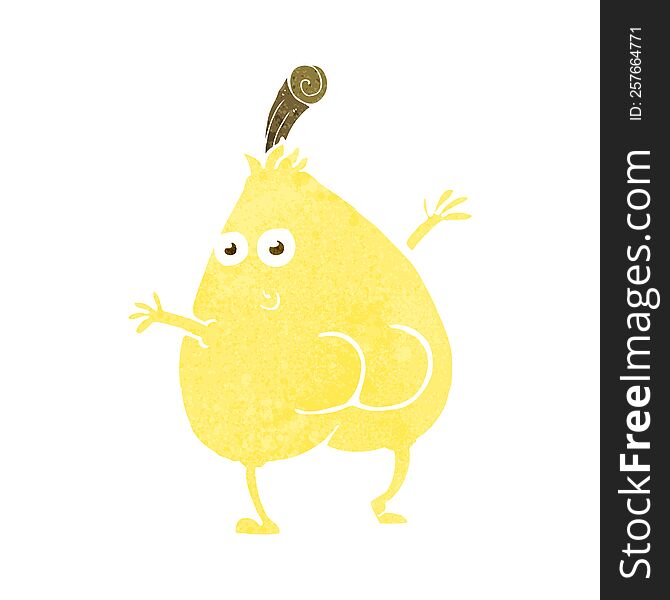 a nice pear cartoon