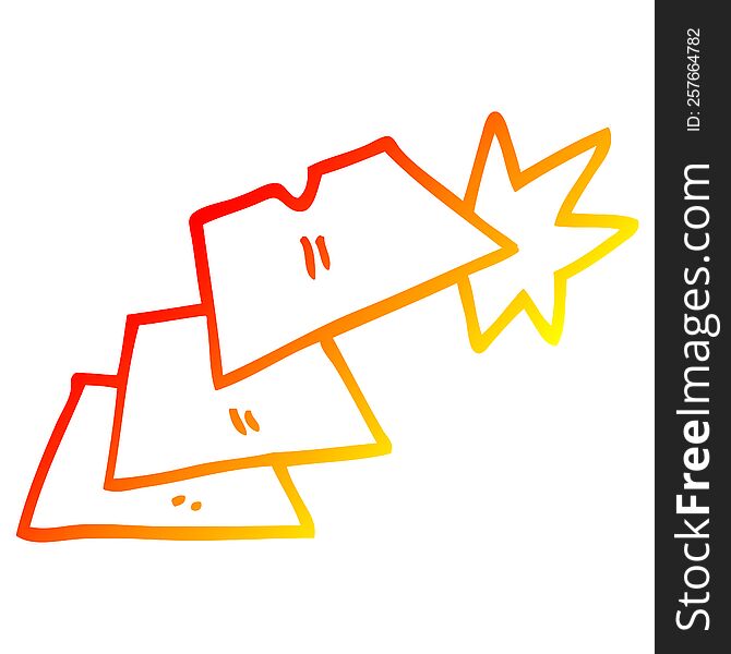 warm gradient line drawing of a cartoon work knife blades