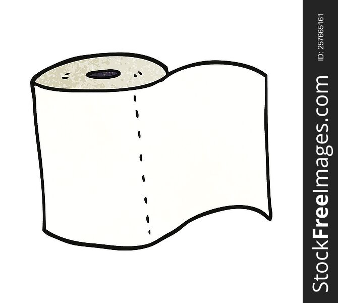 cartoon doodle toilet roll