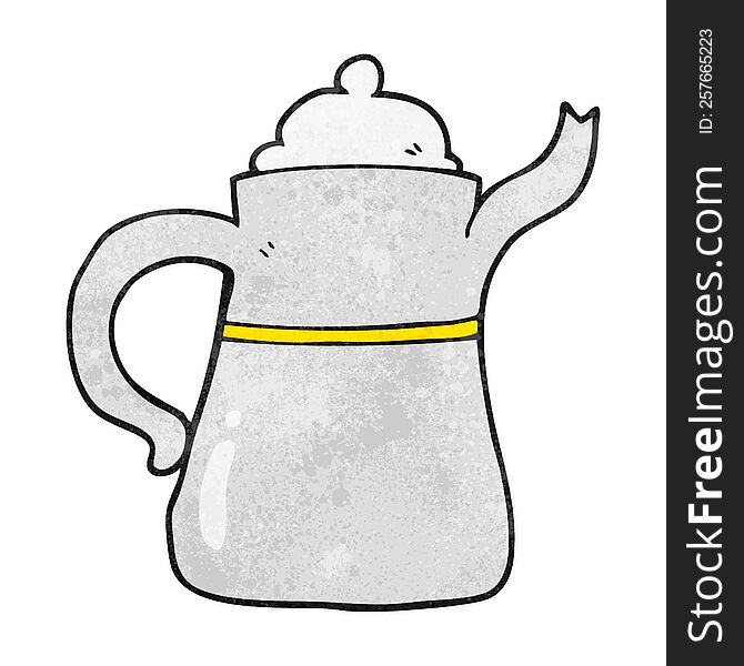 Textured Cartoon Coffee Pot