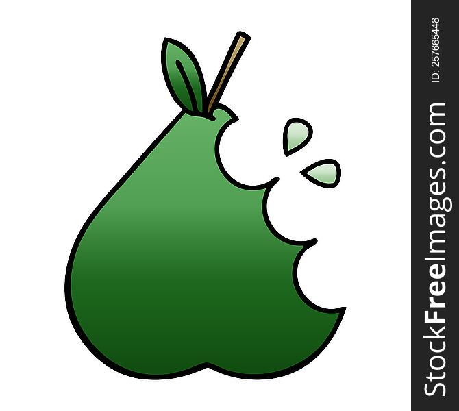 gradient shaded cartoon of a pear. gradient shaded cartoon of a pear