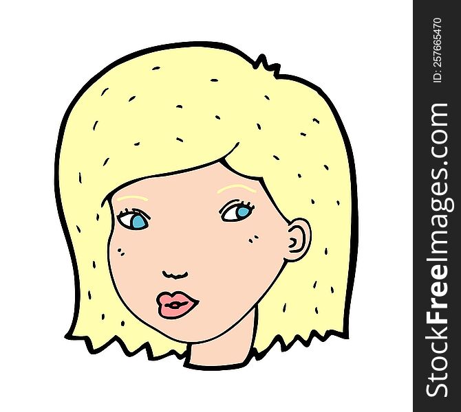 Cartoon Female Face