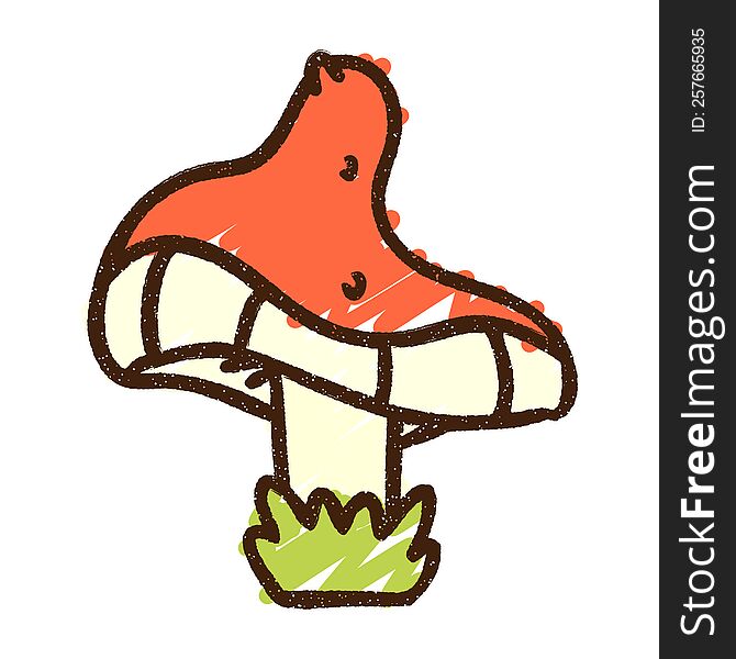 Toadstool Mushroom Chalk Drawing