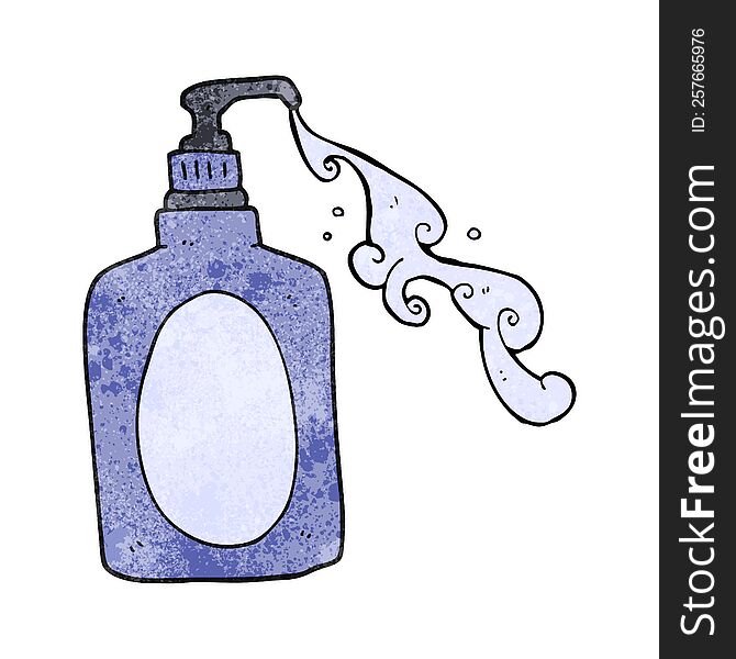 freehand drawn texture cartoon hand soap squirting