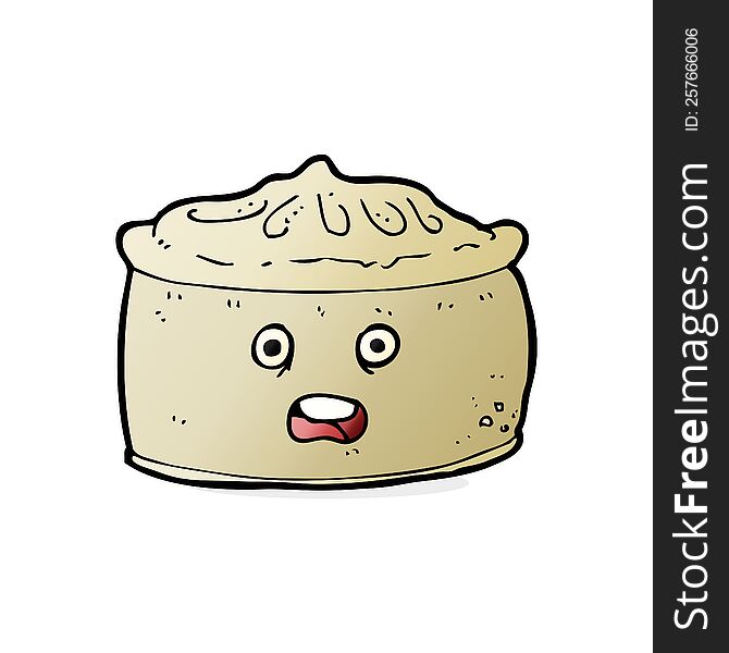 cartoon pie with face