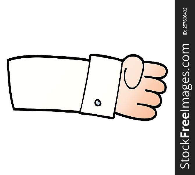 vector gradient illustration cartoon judo chop shirt arm