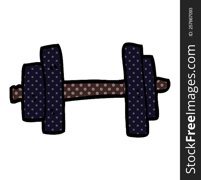 cartoon doodle gym weights
