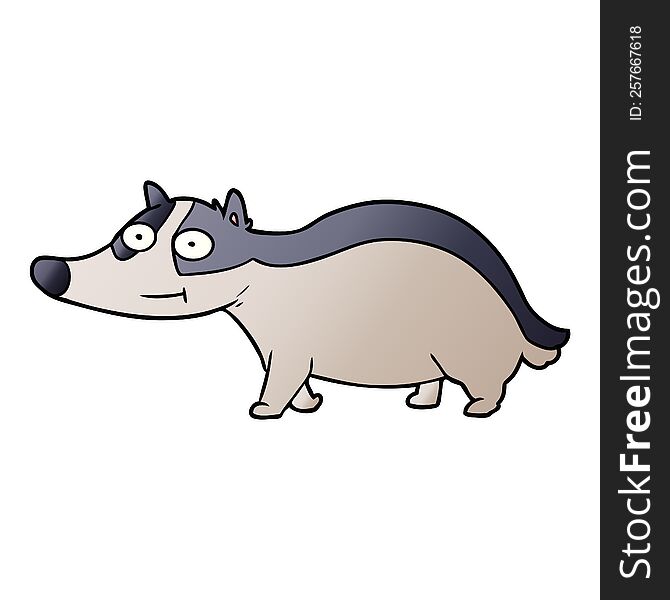 cartoon friendly badger. cartoon friendly badger