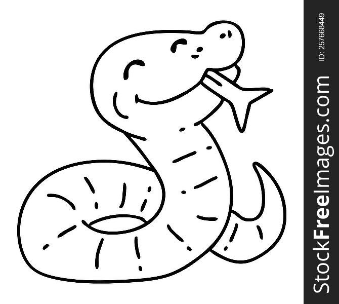 Cartoon Happy Snake