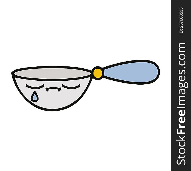 cute cartoon of a measuring spoon. cute cartoon of a measuring spoon