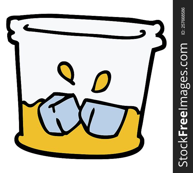 cartoon doodle drink in glass tumbler