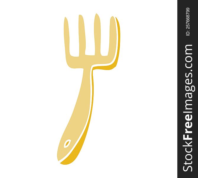 cartoon doodle fork
