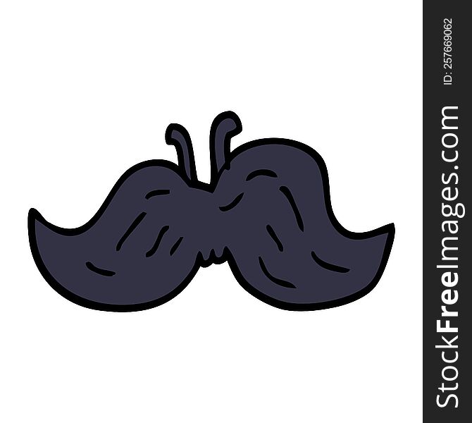 cartoon doodle mustache