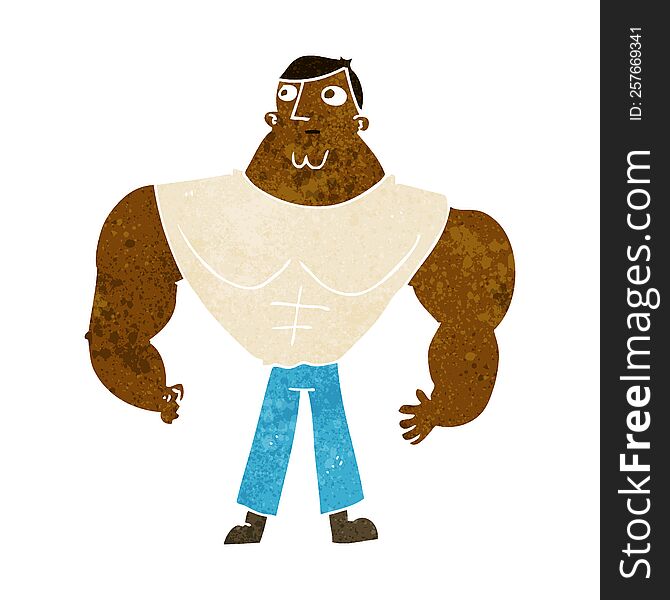 cartoon body builder