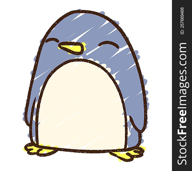penguin Chalk Drawing