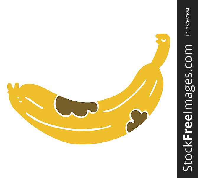 cartoon doodle turning banana