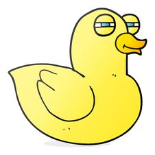 Cartoon Funny Rubber Duck Royalty Free Stock Photography