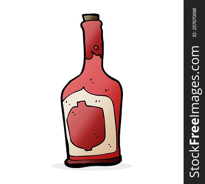 cartoon bottle of rum