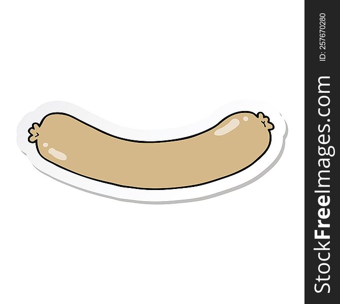 sticker of a cartoon sausage