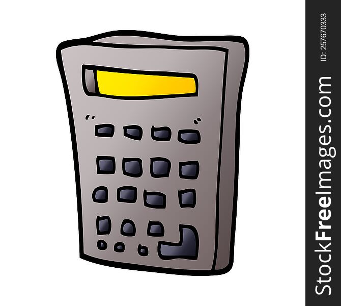 Cartoon Doodle Electronic Calculator