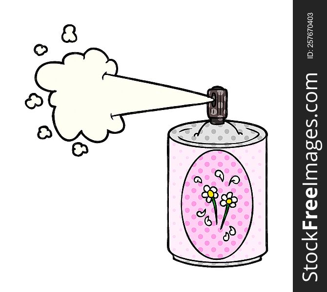 cartoon aerosol freshener spray can. cartoon aerosol freshener spray can