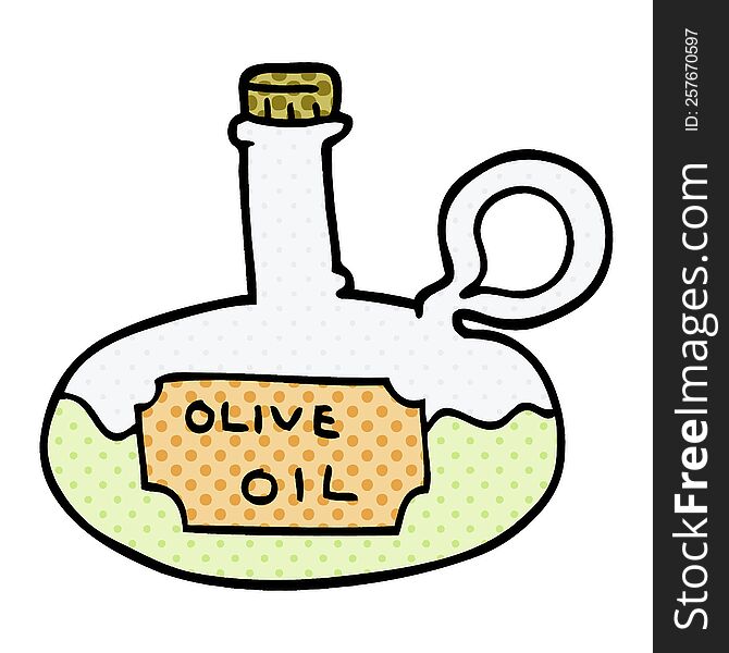 Cartoon Doodle Olive Oil