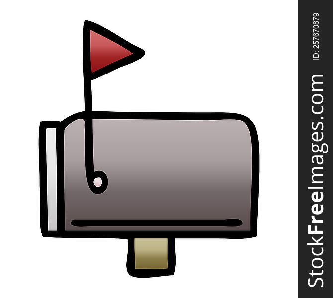 gradient shaded cartoon of a mail box