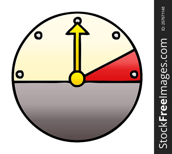 gradient shaded cartoon speedometer