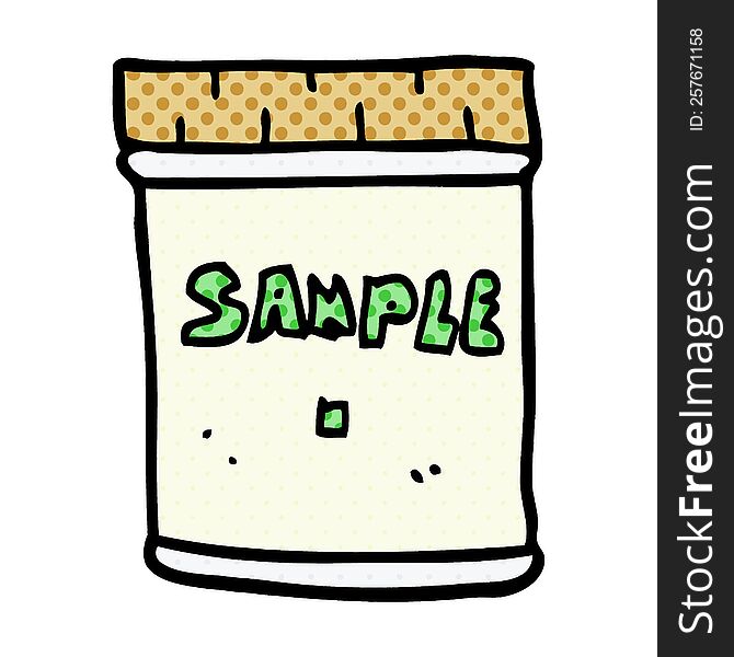 Cartoon Doodle Medical Sample Jar