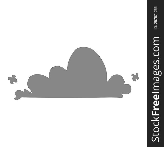 Cartoon Doodle Of A White Cloud