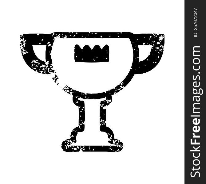 trophy award distressed icon symbol