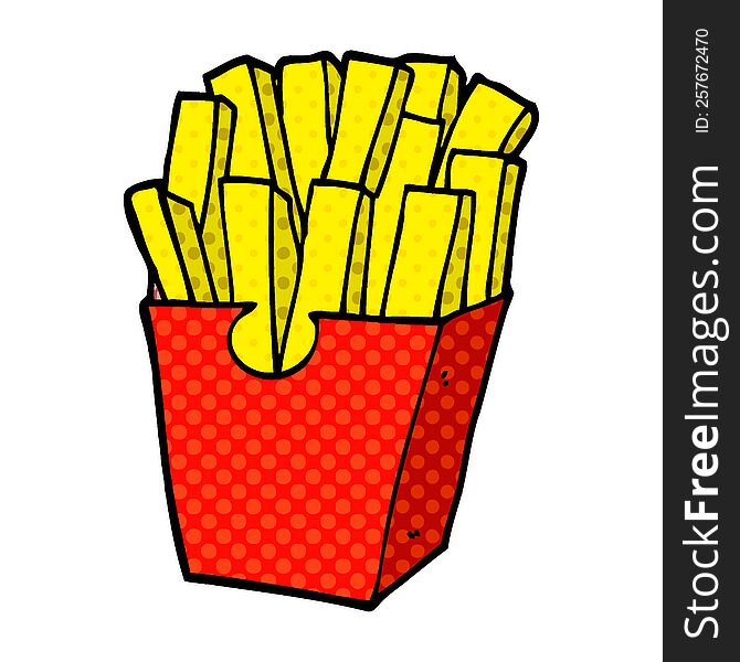 cartoon doodle takeout fries