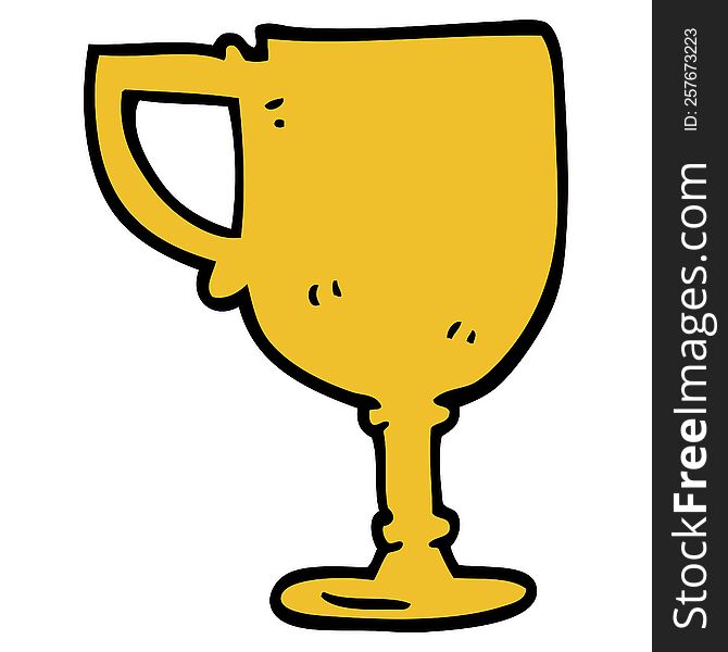 cartoon doodle gold cup
